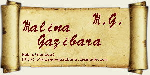 Malina Gazibara vizit kartica
